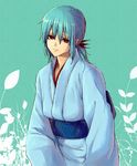  female green_hair hasegawa_(pixiv515358) japanese_clothes kimono long_hair ponytail red_eyes solo yu_yu_hakusho yukina_(yu_yu_hakusho) yuu_yuu_hakusho 