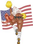  america ass bad_anatomy blush cameltoe cheerleader dark_skin flag kings3552 nipples panties thong underwear 