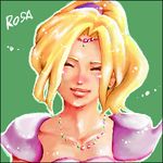  artist_request blonde_hair closed_eyes earrings eyes_closed female final_fantasy final_fantasy_iv jewelry long_hair lowres necklace rosa_farrell shoulder_pads solo tiara 