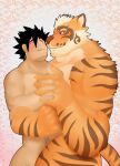  anthro black_hair blush duo edogast embrace eyes_closed facial_markings felid fur hair hand_holding head_markings hi_res hug human human_on_anthro interspecies intimate larger_anthro larger_male liao lin_hu male male/male mammal markings multicolored_body multicolored_fur muscular muscular_anthro muscular_male nekojishi nude orange_body orange_fur pantherine romantic romantic_couple size_difference smaller_human smaller_male smile striped_body striped_fur stripes studio_klondike tiger video_games visual_novel white_body white_fur white_hair 