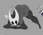  absurd_res ass_up big_butt bleach_(series) breasts butt duo female grey_background hi_res hollow_(bleach) hollow_knight hornet_(hollow_knight) jack-o&#039;_pose mehdrawings monochrome pose simple_background team_cherry video_games 