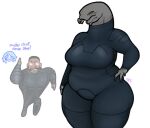  2022 alien beard belly big_belly big_breasts breasts clothed clothing cloudy_with_a_chance_of_meatballs cortana_(halo) curvy_figure dialogue english_text eyebrows facial_hair female glowing glowing_eyes group hair halo_(series) hi_res huge_thighs human humanoid humor love_handles male mammal master_chief meme microsoft ncs not_furry overweight overweight_female overweight_humanoid parody running sangheili simple_background skinsuit standing teeth text thick_thighs tight_clothing trio video_games voluptuous white_background wide_hips xbox_game_studios 