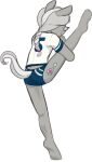  anthro clothing cutie_mark earth_pony equid equine eyewear female friendship_is_magic glasses gym_clothing gym_uniform hasbro hooves horse mammal my_little_pony pony raised_leg rear_view should-be-drawing silver_spoon_(mlp) solo uniform 