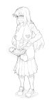 1girl absurdres bocchi_the_rock! breasts clothes_pull erection full_body futanari gotou_hitori greyscale heart_pasties highres huge_penis huge_testicles jacket jacket_lift large_breasts lifted_by_self loafers long_hair long_sleeves looking_at_viewer makinakid monochrome partially_unzipped pasties penis pleated_skirt shoes simple_background skirt skirt_pull solo standing testicles veins veiny_penis white_background 