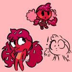  2022 anthro blush cheerleader cheerleader_outfit dandruff exclamation_point female flaky_(htf) fur happy_tree_friends hi_res mammal pie_cut_eyes pigtails pom_poms porcupine red_body red_fur rodent scrunchie signature simple_background snimesupreme solo standing surprise 