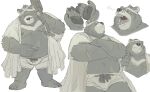  2022 absurd_res anthro belly bottomwear bulge clothing hi_res humanoid_hands huynhduyad14 kemono male mammal moobs nipples overweight overweight_male shorts solo ursid 