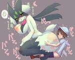  &lt;3 anthro anthro_penetrated big_breasts blush breasts butt digital_drawing_(artwork) digital_media_(artwork) duo egg female female_on_human female_penetrated generation_9_pokemon green_body hi_res holding_butt human human_on_anthro human_penetrating human_penetrating_anthro human_penetrating_female interspecies japanese_text larger_anthro larger_female larger_penetrated male male/female male_penetrating male_penetrating_anthro male_penetrating_female male_protagonist_(pokemon_sv) mammal meowscarada narrowed_eyes nintendo nipples open_mouth penetration penile penile_penetration penis_in_pussy pokemon pokemon_(species) pokephilia r18ekitai red_eyes sex simple_background size_difference smaller_human smaller_male text thick_thighs vaginal vaginal_penetration video_games young 