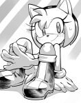  absurd_res accessory amy_rose anthro anus black_and_white blush boots bracelet clothing convenient_censorship eulipotyphlan eyelashes female footwear gloves hair_accessory hairband handwear headband hedgehog hi_res jewelry mammal monochrome nude oposa sega simple_background sitting solo sonic_the_hedgehog_(series) video_games white_background 