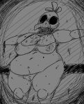  animatronic anthro areola avian bib big_breasts bird breasts chicken empty_eyes exposed_endoskeleton female five_nights_at_freddy&#039;s five_nights_at_freddy&#039;s_2 galliform gallus_(genus) genitals grey_background head_feathers head_tuft hi_res machine navel nipples overweight overweight_female phasianid pussy qoolbunart robot scottgames simple_background solo thick_thighs tuft video_games wide_hips wire withered_chica_(fnaf) 
