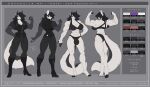  abs anthro black_hair bra breasts bulge canid canine canis cleavage clothed clothing digital_media_(artwork) flexing flexing_bicep flexing_both_biceps flexing_muscles footwear fur goth gwendolyn_mai gynomorph hair hi_res high_heels illustration intersex mammal model_sheet muscular muscular_gynomorph muscular_intersex tight_clothing underwear white_body white_fur wmdiscovery93 wolf 