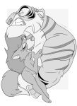  anthro bengal_tiger black_eyebrows black_stripes blush blush_lines canid canine chest_lick cjzilla88 clenched_teeth disney duo eyebrows eyelashes eyes_closed felid female fluffy fluffy_tail fox fur hair happy hi_res imminent_sex interspecies licking long_hair male male/female mammal markings myra_foxworthy nude pantherine passionate sexual_contact shere_khan simple_background sketch smile striped_body striped_fur striped_markings stripes talespin teeth thick_eyebrows tiger tongue tongue_out white_background 