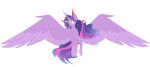  9:4 alpha_channel ambiguous_gender big_ears big_horn equid equine feral floating friendship_is_magic glowing glowing_eyes hair hasbro hi_res hooves horn horse huge_wings mammal mantiruu my_little_pony pony purple_body purple_hair simple_background solo transparent_background twilight_sparkle_(mlp) white_eyes winged_unicorn wings 