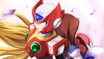  1boy 1girl dwn0001130 highres iris_(mega_man) mega_man_(series) mega_man_x4 mega_man_x_(series) red_armor zero_(mega_man) 