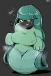 anthro big_breasts big_butt blush breasts butt clothed clothing digital_media_(artwork) dora_(hades) erect_nipples female ghost green_eyes hades_(game) hair hi_res hikinks humanoid looking_at_viewer nipple_outline nipples simple_background smile solo spirit text video_games 