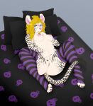  absurd_res anthro bedroom breasts exposed_breasts eyewear female genitals glasses hi_res hilaky nyla pussy slightly_chubby solo thick_thighs trans_(lore) trans_woman_(lore) 