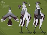  animal_humanoid anthro avian avian_humanoid beak biped bird bird_feet bird_humanoid bluekiwi101 bottomwear brown_body brown_feathers clawed_fingers claws clothed clothing digital_media_(artwork) digitigrade feather_hands feathered_arms feathered_crest feathered_wings feathers feet green_background green_eyes grey_body grey_feathers head_crest humanoid male model_sheet nude simple_background solo tail_feathers toe_claws toes topwear tuft white_body white_feathers winged_arms wings 