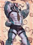  5_fingers abs absurd_res angel_lazzu anthro areola biped bulge claws countershade_arms countershade_face countershade_legs countershade_neck countershade_torso countershading dragon fingers hi_res horn male muscular muscular_anthro muscular_male nipples pecs solo t105774 