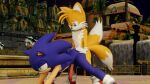  2_tails 3d_(artwork) anal anal_penetration anthro balls blender_(software) canid canine digital_media_(artwork) duo eulipotyphlan fox genitals hedgehog hi_res looking_pleasured male male/male mammal miles_prower multi_tail penetration penis sega sonic_the_hedgehog sonic_the_hedgehog_(series) spread_legs spreading twintails3d 