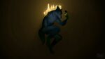  2021 anthro arthropod bleak_ambiance blue_body blue_fur butterfly candle candle_on_head candle_wax candlelight candlestick canid canine canis curled_up digital_drawing_(artwork) digital_media_(artwork) digital_painting_(artwork) digitigrade fetal_pose floating fur green_body green_ear_tips green_fur insect lepidopteran light looking_down male mammal melancholic nude raised_arm realistic realistic_fur realistic_lighting shaded simple_background sinser solo wolf 