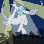 &lt;3 2018 absurd_res anthro barefoot big_breasts blush breasts colored crowd dancing detailed_background digital_drawing_(artwork) digital_media_(artwork) exclamation_point exposed_breasts feet female fin generation_2_pokemon group hi_res inside keinga legendary_pokemon line_art looking_at_breasts looking_at_self lugia musical_note navel nintendo nipples nude open_mouth pokemon pokemon_(species) signature singing siren_(keinga) tail_fin video_games white_body 
