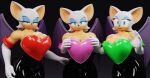  absurd_res anthro blender_(software) clothing female glistening glistening_body group group_sex hearts_around_body hi_res insany3d leggings legwear mature_female rouge_the_bat rubber rubber_clothing rubber_suit sega sex sonic_the_hedgehog_(series) threesome trio 