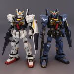  3d absurdres anaheim_electronics beam_rifle blender_(medium) color_variation comparison earth_federation earth_federation_space_forces energy_gun english_commentary gundam gundam_mk_ii highres logo mecha mjeff mobile_suit no_humans realistic robot roundel science_fiction shield titans_(gundam) weapon zeta_gundam 