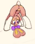  bow butt cotton_tail cub female howl_echoes lagomorph mammal purple_eyes pussy rabbit sketch young 