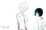  black_hair hunter_x_hunter japanese_clothes kalluto_zoldyck killua_zoldyck kimono siblings 