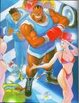  balrog belly_button bikini boxer boxing_gloves breasts capcom cleavage girl las_vegas m_bison manly mike_bison muscle navel night official_art street_fighter street_fighter_ii streetfighter swimsuit 