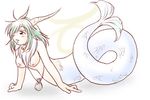  bell fin fins green_hair hippocampus horns mermaid monster_girl 