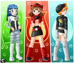  haruka_(pokemon) hikari_(pokemon) kasumi_(pokemon) pokemon team_galaxy team_magma team_rocket 