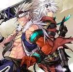  2boys dungeon_and_fighter dungeon_fighter_online gun gunner gunner_(dungeon_and_fighter) multiple_boys slayer slayer_(dungeon_and_fighter) sword weapon white_hair 