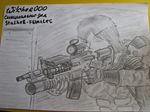  absurdres assault_rifle grenade_launcher gun highres m203 m4_carbine m4a1 monochrome rifle stalker stalker_(game) stalker_shadow_of_chernobyl underbarrel_grenade_launcher weapon 