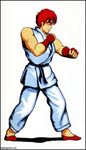  80&#039;s 80's 80s capcom character_design concept_art dougi fighter headband karate karate_gi oldschool red_hair ryu ryuu_(street_fighter) street_fighter street_fighter_1 