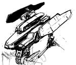  arm_cannon mecha monochrome sketch wasabikarasi weapon 