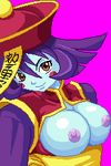  breasts capcom darkstalkers geung_si jiangshi lei_lei lowres pixel_art purple_hair vampire_(game) warner 