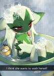  1girl absurdres animal_nose bath bubble english_text floragato furry furry_female highres pokemon sitting snout water wet yuio58ok 