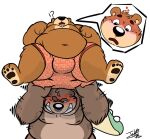  &lt;3 2022 anthro belly big_belly blush carrying duo facial_piercing humanoid_hands jakegr male mammal moobs navel nipples nose_piercing nose_ring overweight overweight_male piercing ring_piercing ursid 