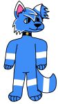  2022 anthro beverage blue_body blue_fur canid canine canis coffee collar cool_colors digital_drawing_(artwork) digital_media_(artwork) fur happy hi_res invalid_tag lgbt_pride male male/male mammal pride_(disambiguation) senpaime2005 smile solo white_body white_fur wolf 