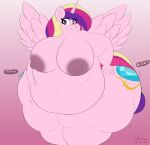  absurd_res anthro anthrofied astrum_(artist) belly big_belly big_breasts big_nipples breasts cutie_mark equid equine eyebrows eyelashes feathered_wings feathers female friendship_is_magic hair hasbro hi_res horn huge_breasts huge_thighs hyper hyper_belly hyper_breasts hyper_thighs inner_ear_fluff mammal morbidly_obese morbidly_obese_anthro morbidly_obese_female multicolored_hair multicolored_tail my_little_pony navel nipples obese obese_anthro obese_female onomatopoeia overweight overweight_anthro overweight_female pink_body pink_feathers princess_cadance_(mlp) purple_eyes ring sound_effects spread_wings text thick_thighs tuft wide_hips winged_unicorn wings 