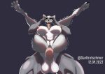  absurd_res ahegao anal anal_penetration anthro arms_on_head balls big_balls big_breasts big_nipples big_penis blue_eyes blush breasts canid canine canis cock_in_ass david_kr. duo female female_penetrated flexible full_nelson fur genitals grey_body grey_fur hi_res huge_balls huge_penis humanoid legs_behind_head legs_up long_tongue looking_pleasured male male/female male_penetrating male_penetrating_female mammal muscular muscular_legs muscular_male nipples penetration penile penile_penetration penis penis_in_ass pussy sex shaking shivering simple_background thick_thighs tongue tongue_out white_body white_fur wolf 