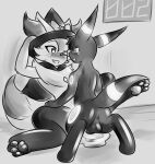  2022 anthro anthro_on_feral bestiality bioluminescence blush blush_lines bodily_fluids braixen clothing count counter cum cum_inside cum_pool cum_pooling dark_body digital_drawing_(artwork) digital_media_(artwork) duo eeveelution event fan_character female feral flaire_the_braixen_(novathelucario) generation_2_pokemon generation_6_pokemon genital_fluids glowing hands_on_legs hands_on_thighs hat headgear headwear holding_clothing holding_hat holding_headgear holding_headwear holding_object interspecies larger_female looking_at_another magic_user male male/female monochrome nintendo pokemon pokemon_(species) public public_sex public_use sex simple_background sitting sitting_on_ground size_difference small_dom_big_sub smaller_male standing standing_on_hind_legs tetsushi umbreon video_games witch witch_hat 