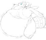 ambiguous_gender belly claws feral generation_5_pokemon hi_res immobile legendary_pokemon morbidly_obese morbidly_obese_ambiguous morbidly_obese_feral nintendo obese obese_ambiguous obese_feral overweight overweight_ambiguous overweight_feral pokemon pokemon_(species) reshiram solo video_games weight_gain white_belly white_body zephy_03 