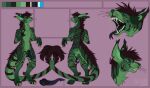  absurd_res anthro axel0tl backsack balls black_mouth black_penis black_tongue blue_eyes bodily_fluids brown_body brown_fur claws cum cum_drip digitigrade dripping fluffy fluffy_tail forked_tongue fur furred_kobold genital_fluids genitals green_body green_fur hi_res knot kobold leo_(thatonephoenix) long_tail male mane model_sheet mouth_shot open_mouth penis prehensile_penis prehensile_tail ridged_penis scar solo stripes tail_mane tongue whiskers 