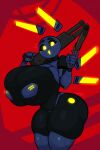  2022 5_fingers absurd_res big_breasts black_sclera breasts female fingers hi_res holding_object holding_weapon huge_breasts humanoid jenny_wakeman machine my_life_as_a_teenage_robot nickelodeon not_furry open_mouth robot robot_humanoid solo thick_thighs ultrakill weapon yellow_eyes zetaskully 