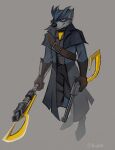  absurd_res alternate_costume anthro bloodborne fromsoftware gun hi_res holding_gun holding_object holding_weapon looking_at_viewer male mammal procyonid raccoon ranged_weapon rosphix sly_cooper sly_cooper_(series) smile sony_corporation sony_interactive_entertainment sucker_punch_productions video_games weapon 