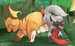  anal anal_vore animal_genitalia animal_penis anthro aztep_(azzyyeen) balls blush canine_penis day duo eyes_closed feral generation_1_pokemon generation_3_pokemon genitals hi_res larger_penetrated male male/male male_penetrated male_penetrating male_penetrating_male nintendo open_mouth orange_body penetration penis pokemon pokemon_(species) poochyena raichu rifft sex size_difference smaller_male tongue tongue_out video_games vore white_body 