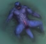 2018 abs after_orgasm animal_genitalia animal_penis anthro anus biped bodily_fluids cum cum_on_self erection fish genital_fluids genital_slit genitals grey_body grey_skin high-angle_view male marine navel non-mammal_navel nude nude_anthro orcfun partially_submerged pecs penis pink_anus pink_penis shark sharp_teeth slit solo spread_legs spreading tail_anus teeth 