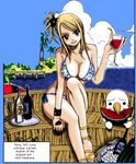  bikini blonde_hair breasts cleavage colored drink fairy_tail lucy_heartfilia photoshop plue swimsuit 