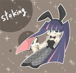  animal_ears breasts bunny_girl bunnysuit cleavage panty_&amp;_stocking_with_garterbelt smile stocking_(character) stocking_(psg) 